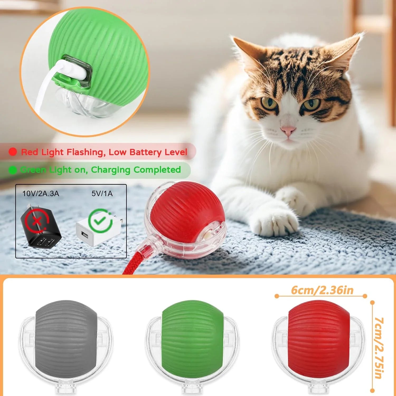 Naveri Smart Cat Toy Ball — Auto-Rolling, Tail-Chasing Fun That Never Gets Old