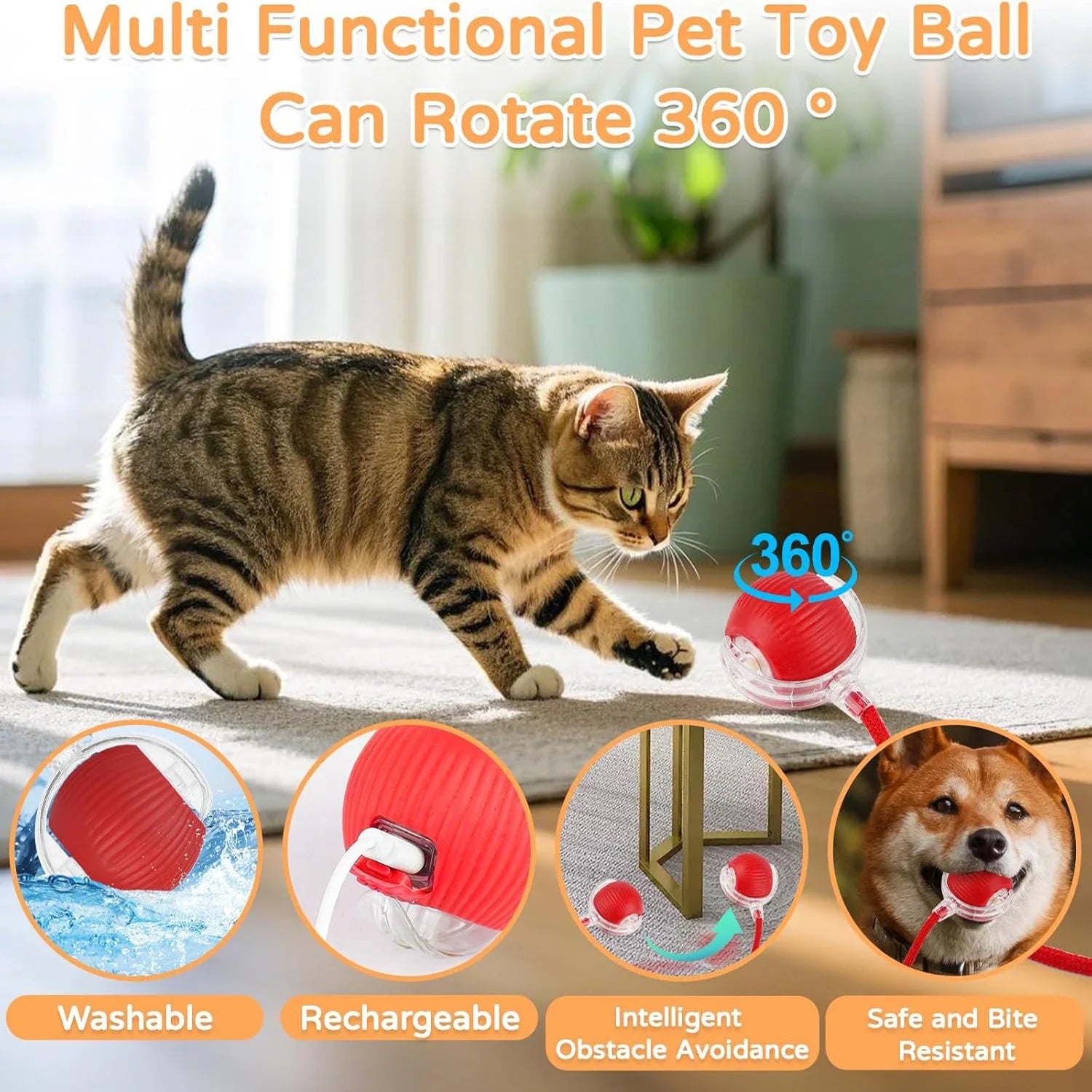 Naveri Smart Cat Toy Ball — Auto-Rolling, Tail-Chasing Fun That Never Gets Old